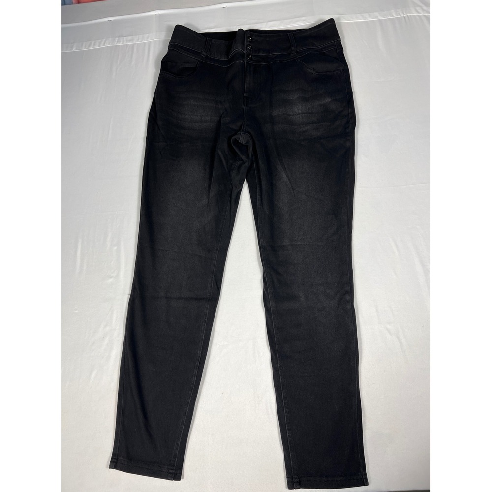 Halara High Waisted Denim Leggings Faded Black Skinny Jeggings Womens XL NWT